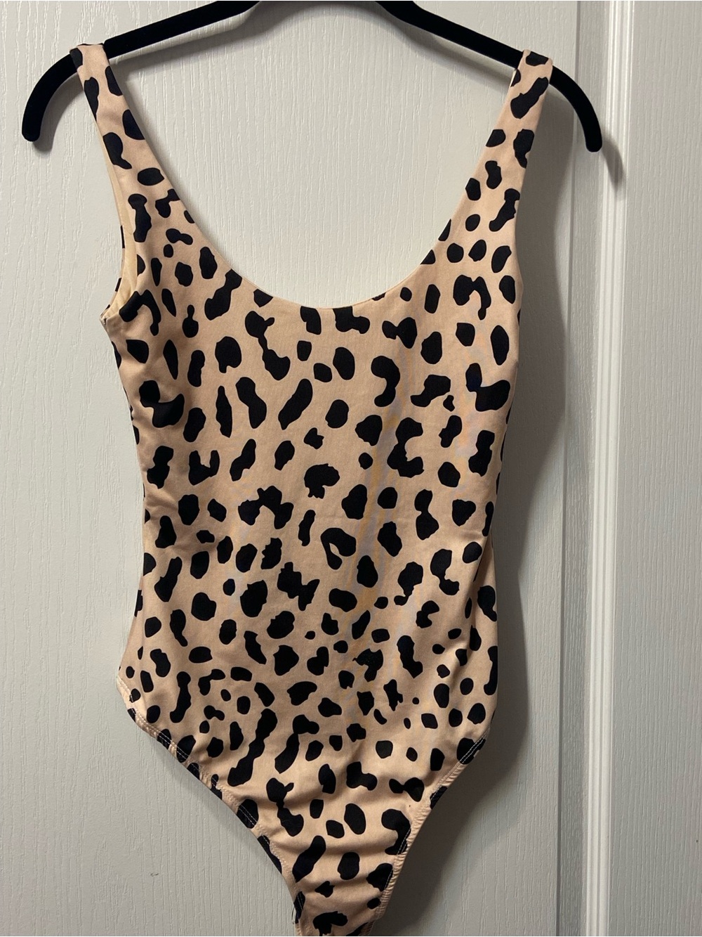 Princess Polly Leopard Print Body Suit in Beige and Black Size 4